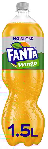 Fanta Mango u/Sukker 1,5l flaske