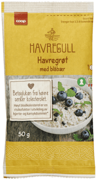 Coop Havregull Grøt med Blåbær 50g