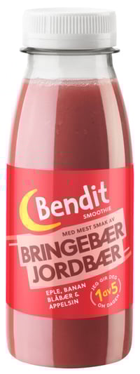 Smoothie Bringebær&Jordbær 250ml Bendit