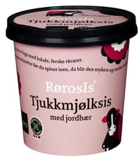 Rørosis Tjukkmjølksis m Jordbær 130ml