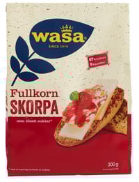 Fullkorn Skorper uten sukker 300 g