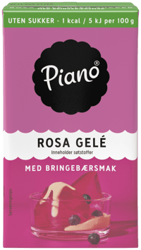 Piano Gele Uten med Bringebærsmak 250ml