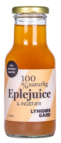 Eplejuice Ingefær 250ml Lyngnes Gård