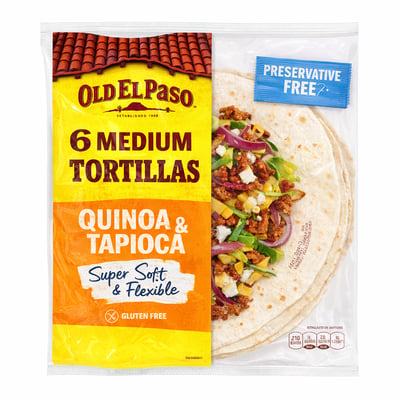 6 Medium Tortillas Quinoa & Tapioca