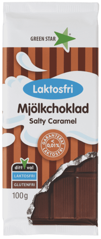 Green Star Melkesjokolade Salty Caramel Laktosefri