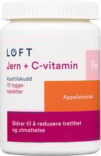 Jern Tyggetablett Appelsin 70stk Løft