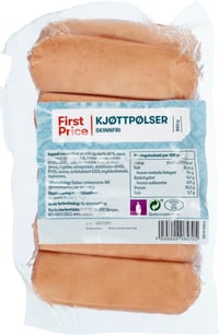 Kjøttpølse Skinnfri 880g First Price
