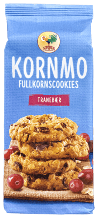 Kornmo Fullkornscookie Tranebær 200g