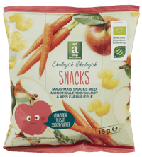 Änglamark Mais Snacks med Gulrot og Eple 15g