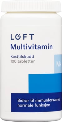 Multivitamin Svelgetablett 100stk Løft