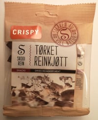 Reinkjøtt Tørket Crispy 30g Skodi Rein