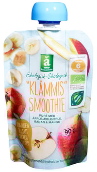 Økologisk Smoothie Eple, Banan Mango