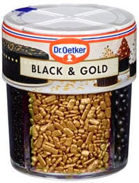 Kakepynt Black & Gold 4 kammer, 78 g