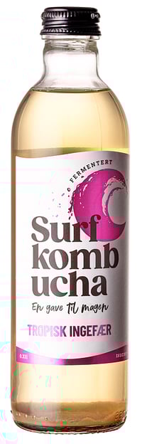 Surf Kombucha Tropisk Ingefær 0.33l Økologisk