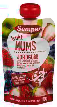 Fruktmums Jordbær, Eple & Blåbær Fra 6 mnd, 110 g