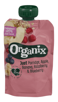 Semper Organix Grøt Eple/Banan/Br.bær/Blåbær 6md