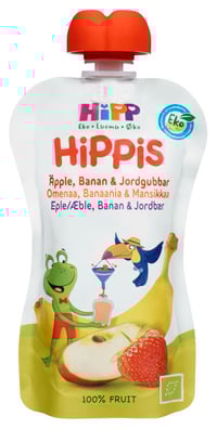 Hippis Eple Banan&Jordbær 6mnd 100g Hipp