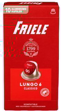 Friele Kaffekaps Lungo 6 Ra 10stk