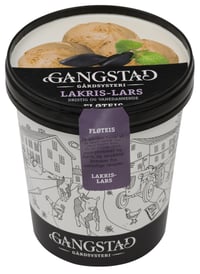 Lakris-lars Fløteis 500ml Gangstad