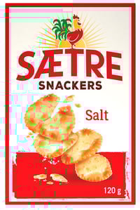 Snackers Kjeks Salt 120g Sætre