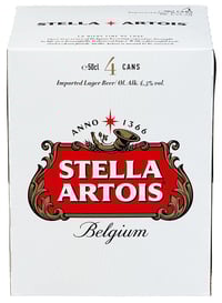 Stella Artois 4 x 0,5l, 2 l