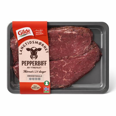 Langtidsmørnet Pepperbiff av ytrefilet