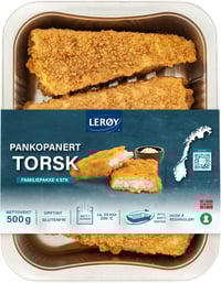 Panert Torsk Trapes 500g Lerøy