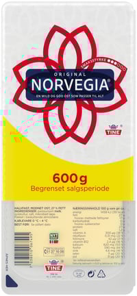 Norvegia Skiver 600g Tine