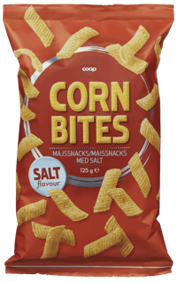 Coop Corn Snacks With Salt 125g