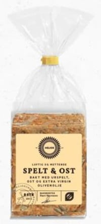 Knekkebrød Spelt&Ost Økologisk 200g Helios