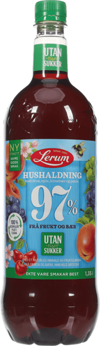 Lerum Husholdningssaft uten Tilsatt Sukker 1,35l