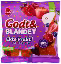 Godt&Blandet Bær&Frukt 140g Malaco