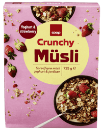 Coop Müsli Crunchy Jordbær & Yoghurt 725g