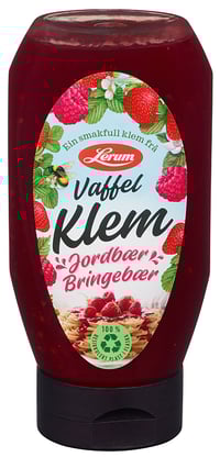 Jordbær/Bringebær Klem 400g Lerum