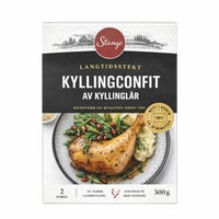 Langtidsstekt kyllingconfit av kyllinglår