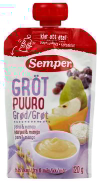 Grøt Frukt 6mnd 120g Semper