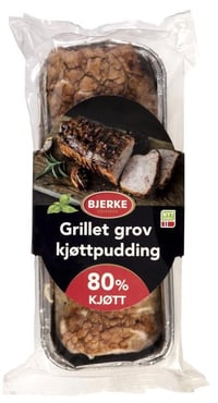 Grillet Grov Kjøttpudding 80% kjøtt, 500 g