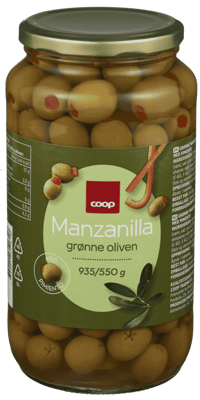 Coop Oliven med Paprika 935g
