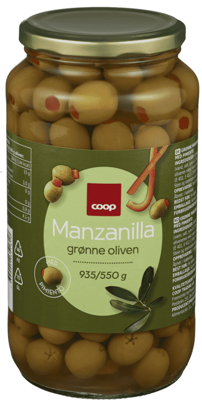 Coop Oliven med Paprika 935g