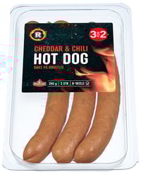 Chili & Cheddar Hot Dog 240g
