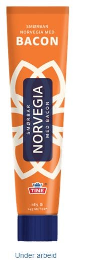 Norvegia Smøreost Bacon 165g Tine