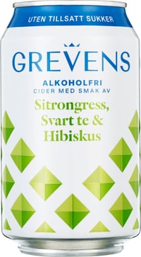 Grevens Cider Sitrongress Alkoholfri 0,33l boks
