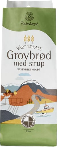 Grovbrød m/Sirup 750g Bakehuset
