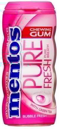 Mentos Gum Pink Bubble Fresh Bottle 30g