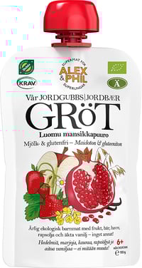 Vår Økologiske Jordbærgrøt