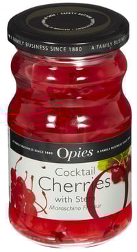 Cocktailbær Rød m/Stilk 125g Opies