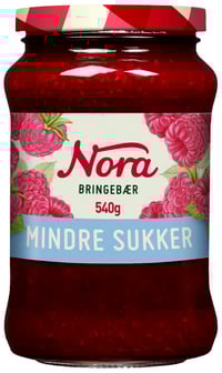 Bringebærsyltetøy Lett 540g Nora
