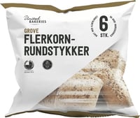 Rundstykker Flerkorn 6pk 420g United Bakeries