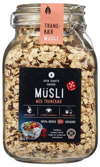 Musli m/Tranebær 1,04kg Den Sorte Havre