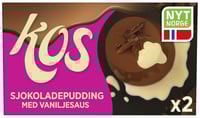 Sjokoladepudding m/Vaniljesaus 2x155g Kos